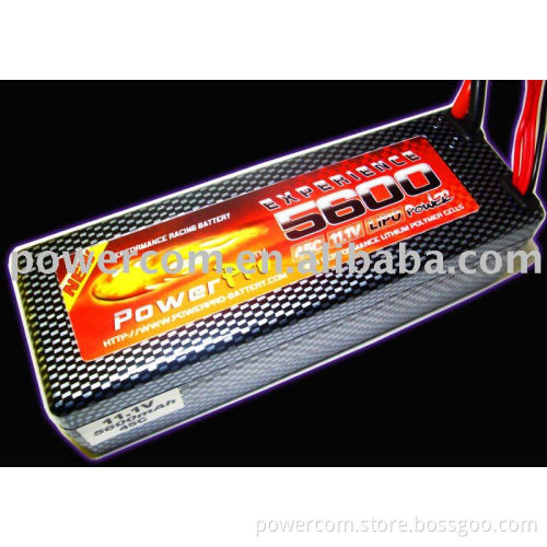 11.1V 5600mAh 45C Hard Case LiPo Race Pack